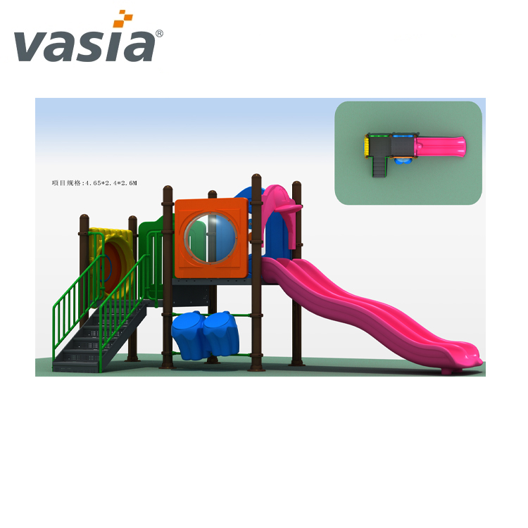 Large-scale Kids Outdoor environmental playground equipment Slides VS2-161109-07-32