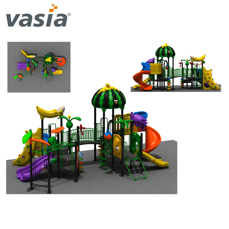 children outdoor playground cheap amusement park garden items kids play area LLDPE LE plastic slide VS2-161128B-32