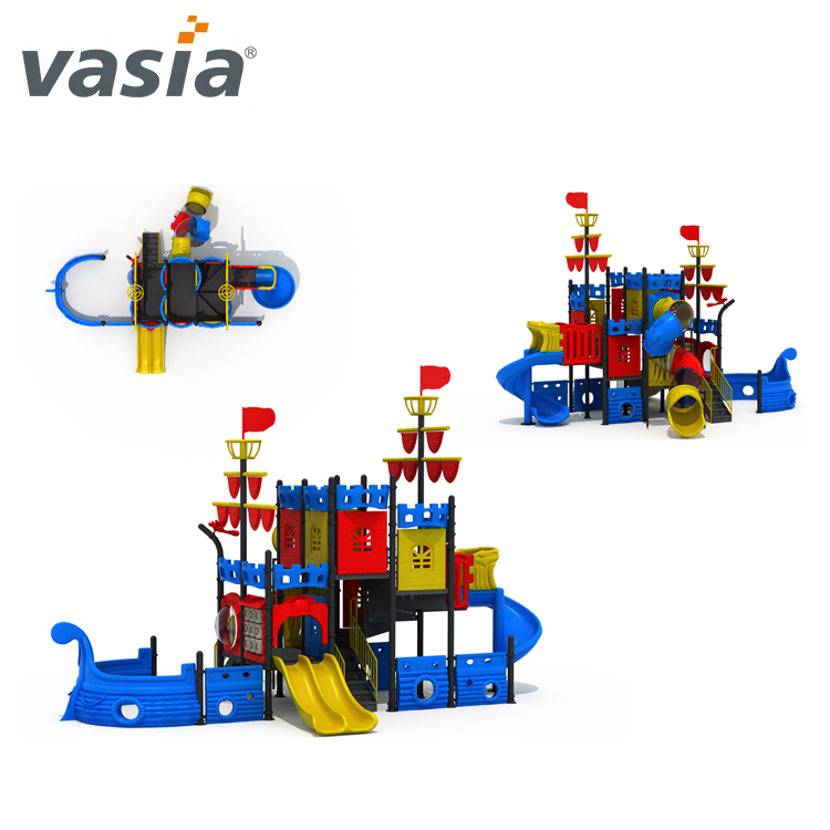 Hot sale kids toys playground plastic tunnels and slides for kids VS2-170419-32