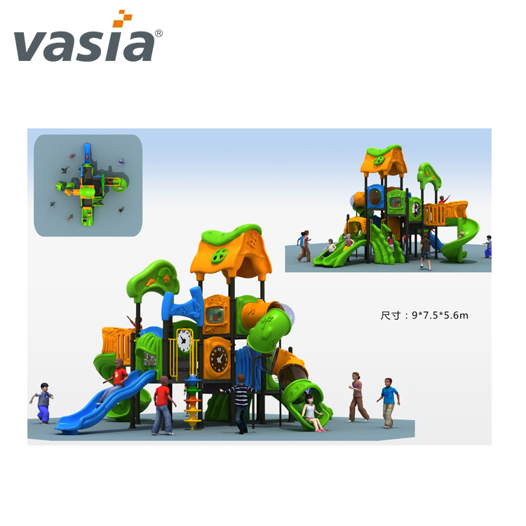 Quality-assured multi function children outdoor playground kids plastic slide VS2-161230A-32