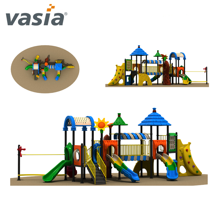 double slide children outdoor playground equipment VS2-161128C-32